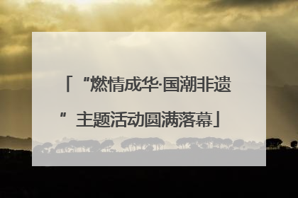 “燃情成华·国潮非遗”主题活动圆满落幕